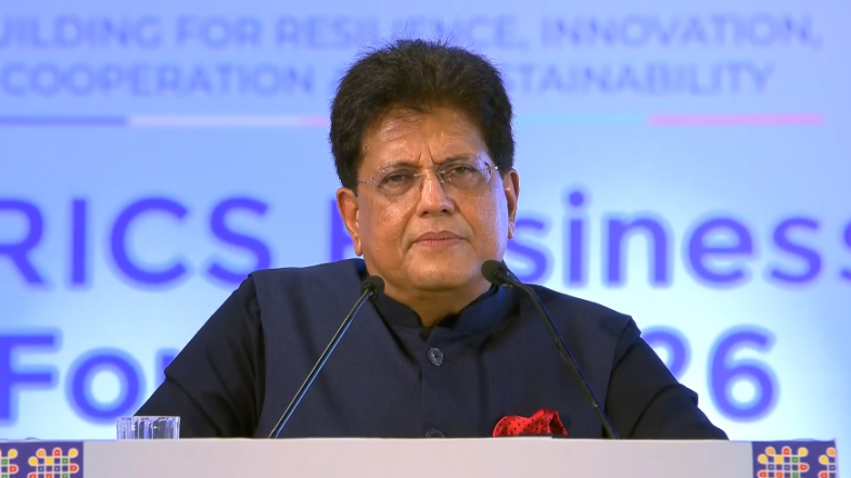 Business News | Piyush Goyal Urges BRICS Nations to Link Payment Systems, Boost Trade in Local Currencies