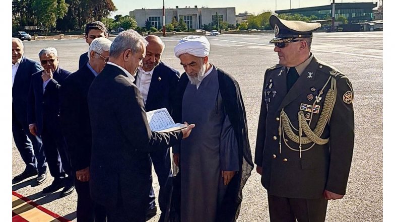 World News | Iranian President Masoud Pezeshkian Leaves Tehran for Delhi, to Hold Bilateral with PM Modi Later Today