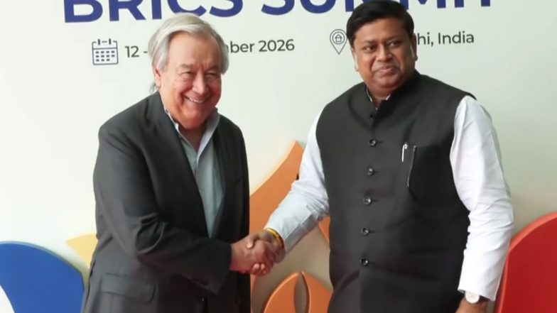 World News | UN Secretary-General Antonio Guterres Arrives in Delhi to Attend BRICS Summit
