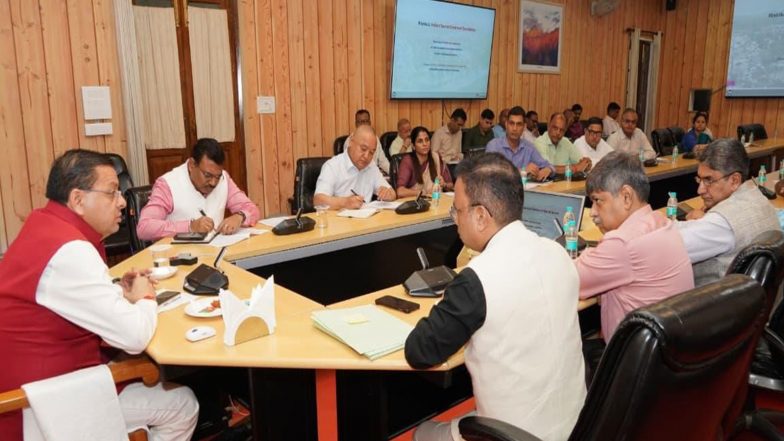 India News | Uttarakhand CM Dhami Reviews Master Plan for Madan Mohan Malaviya Research Institute at Official Residence