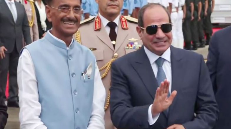 World News | Egyptian President Abdel Fattah El-Sisi Arrives in India for 18th BRICS Summit
