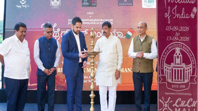 Business News | Honourable Minister of Karnataka for Sugar and Textile Sri. Rudrappa Manappa Lamani Inaugurates 'Threads of India' at LuLu Mall Rajajinagar