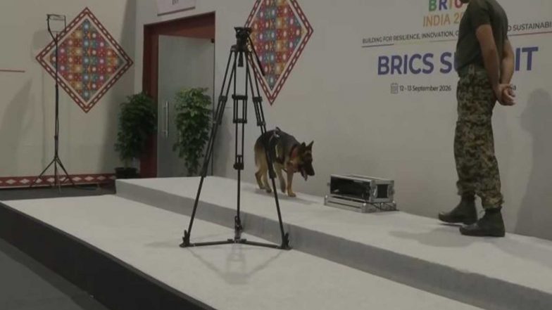 India News | BRICS Summit: Tight Security Arrangements, Dog Squads Deployed at Bharat Mandapam