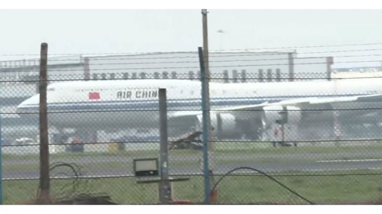World News | Chinese President Xi Jinping Lands in Delhi, Will Attend 18th BRICS Summit Meet PM Modi