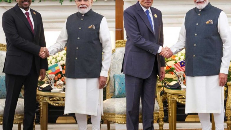 World News | PM Modi Discusses Trade, Defence, Semiconductors with Malaysian Counterpart; Security Partnership with Ethiopian PM