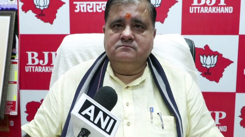 India News | BJP State President Mahendra Bhatt Asks Congress Not to Politicise ED Raids on Harish Rawat’s Aide