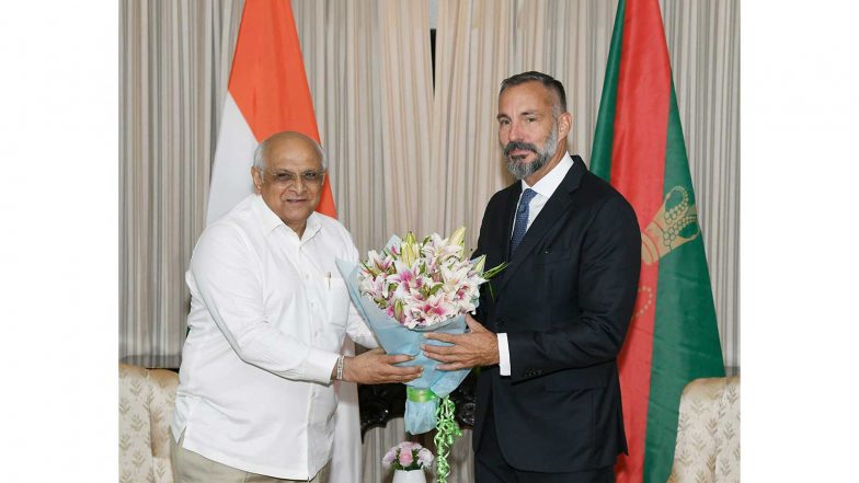India News | Prince Rahim Aga Khan V Meets Chief Minister Bhupendra Patel in Gandhinagar