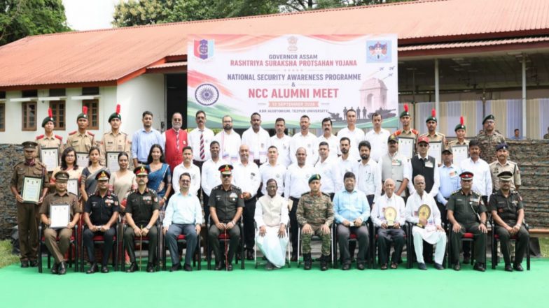 India News | Assam Governor Attends National Security Awareness Programme and NCC Alumni Meet at Tezpur University