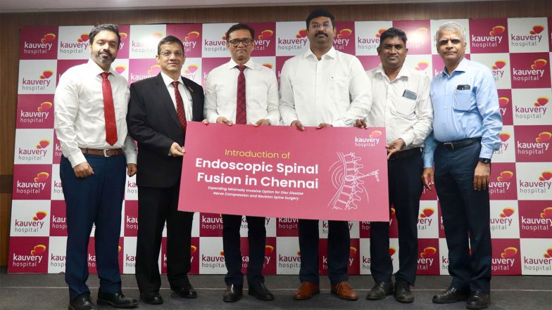 Business News | Kauvery Hospital Introduces Endoscopic Spinal Fusion in Chennai, Expanding Minimally Invasive Options for Disc Disease and Revision Spine Surgery
