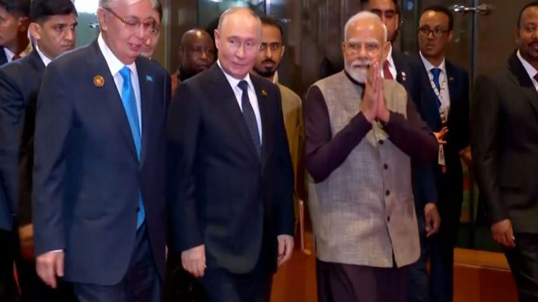 World News | PM Modi Hosts Gala Dinner for BRICS Leaders, Delegates at Bharat Mandapam