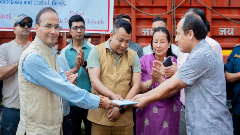 World News | India Hands over First Components of 70-metre “Bailey Bridge” to Nepal for Flood-hit Areas