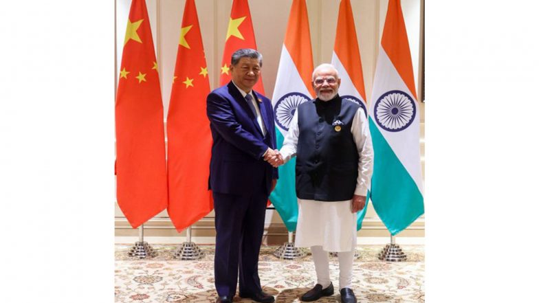 World News | PM Modi Conveys Best Wishes for China’s BRICS Presidency in Meeting with President Xi