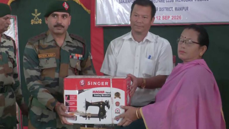 India News | Manipur: Assam Rifles Distributes Sewing Machines to 22 Women Under Civic Action Programme