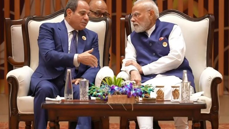 World News | PM Modi Holds Bilateral Meeting with Egypt President El-Sisi in New Delhi