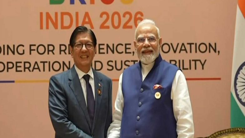 World News | PM Modi Holds Bilateral Meeting with Philippines President Ferdinand Marcos Jr on Sidelines of BRICS in New Delhi