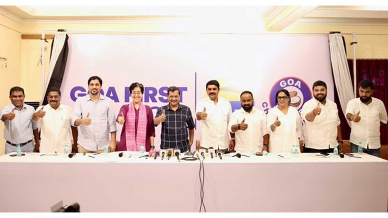 India News | AAP Joins Hands with Goa Forward Party; Kejriwal Announces 'Goa First' Alliance