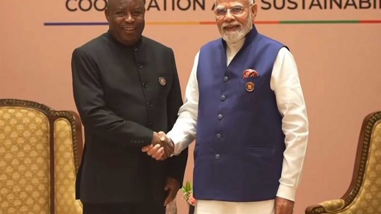 World News | 18th BRICS Summit: PM Modi Holds Bilateral Meeting with Burundi President Évariste Ndayishimiye in New Delhi