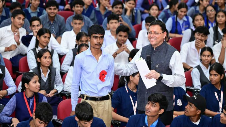 India News | Uttarakhand CM Dhami Encourages Youth Participation in Shaping 'developed Uttarakhand by 2047' at 'Mukhyamantri Yuva Vidyarthi Manthan'