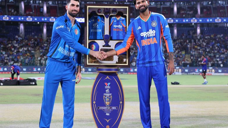 Sports News | 'Vande Mataram' Played Before National Anthem Ahead of 1st Afghanistan Vs India T20I