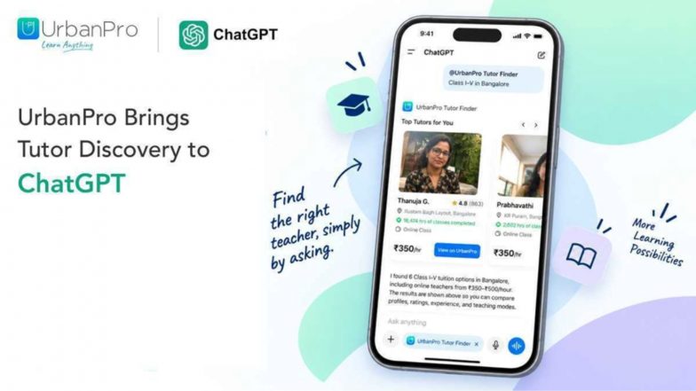 Business News | UrbanPro Brings Tutor Discovery to ChatGPT, Rethinking How Learners Find Teachers How Learners Discover Tutors