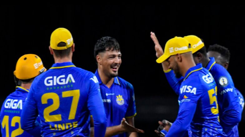 Sports News | Barbados Tridents Crush Guyana Amazon Warriors by Six Wickets, Seal CPL Play-off Spot