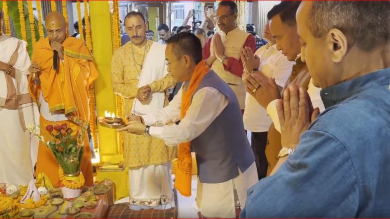 India News | Sikkim CM Prem Singh Tamang Attends 'Vastu Puja' of New Jan Seva Bhawan