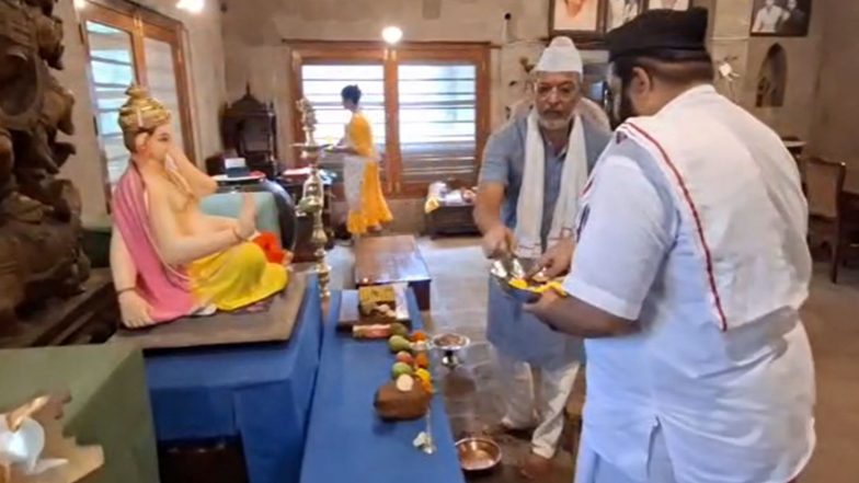 Entertainment News | Nana Patekar Marks Ganesh Chaturthi Celebrations with Family