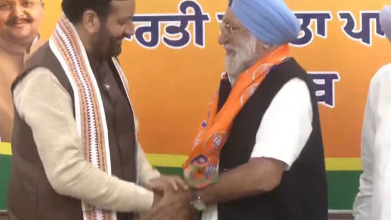 India News | Ex-Punjab CM Parkash Singh Badal's Cousin, Major Bhupinder Singh Dhillon Joins BJP