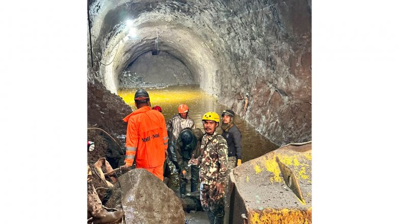 World News | Joint Indian and Nepali Rescue Teams Continue Operations Inside Chilime Hydropower Project Tunnel in Rasuwa