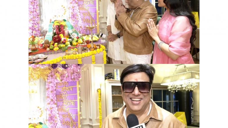 Entertainment News | Mumbai: Govinda Joins Family for Ganesh Chaturthi Celebrations