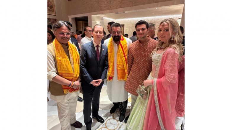 Entertainment News | Sanjay Dutt Poses with Tiffany Trump, Michael Boulos at Ambani's Ganesh Chaturthi Celebrations
