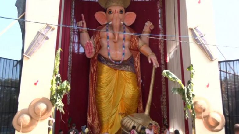 India News | Devotees Throng Puja Pandal at Fatasil Ambari in Guwahati on Second Day of Ganesh Chaturthi