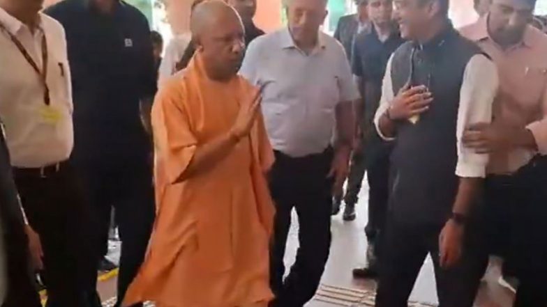 India News | Yogi Adityanath, Pushkar Dhami, Sukhvinder Sukhu Arrive to Attend Meeting on Kishau Dam Project Chaired by Amit Shah