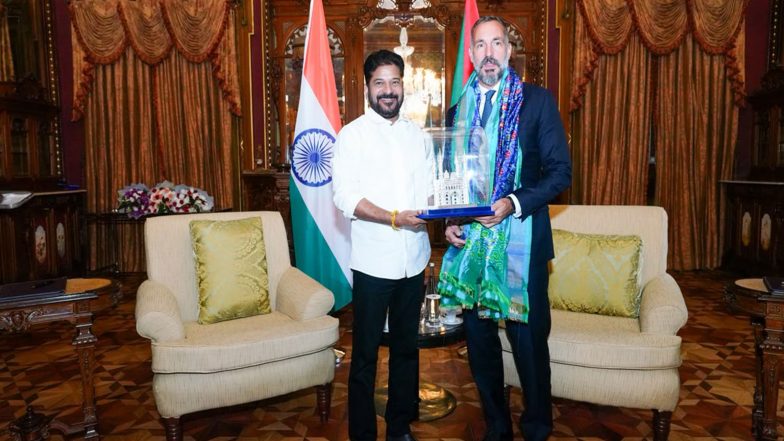 India News | Telangana CM Revanth Reddy Meets Prince Rahim Aga Khan-V, Invites Him to State's Global Summit