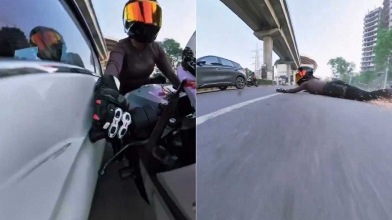 India News | “It Was Not an Accident”: Section 307 Invoked, 2 Arrested After Woman Biker Stalked, Rammed on Gurugram’s Golf Course Road