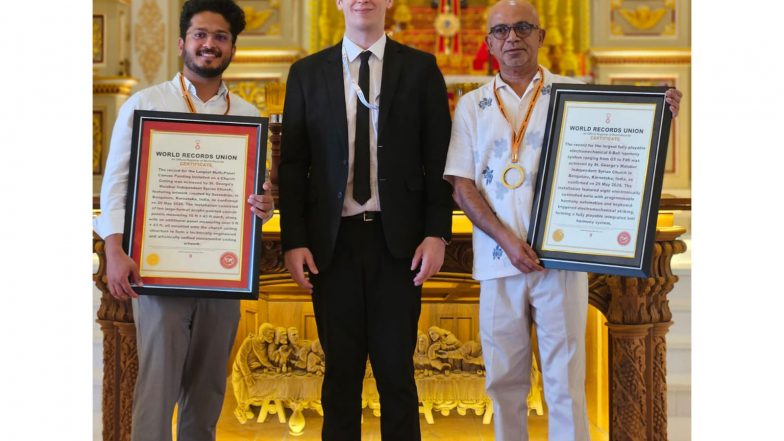 Business News | St. George's Malabar Independent Syrian Church in Bengaluru Achieves Two World Records