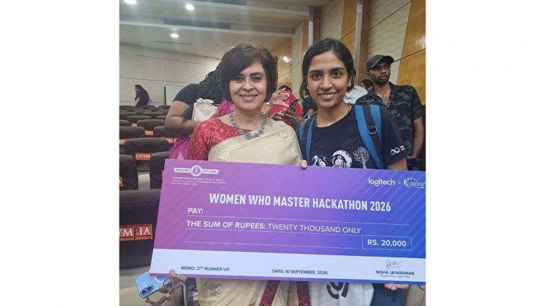 Business News | GL Bajaj Student Secures Second Runner-Up Position at Women Who Master Hackathon 2026