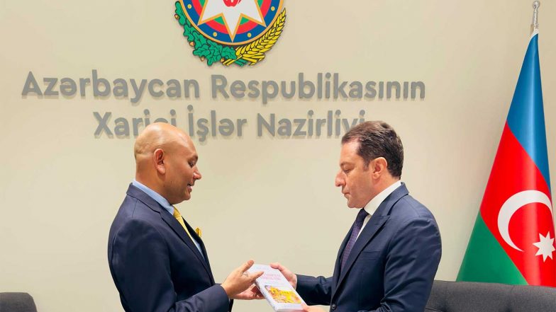 World News | India-Azerbaijan Explore Historic Links Via Ateshgah Fire Temple During Meeting Between Ambassador Kumar, Dy FM Mammadov 