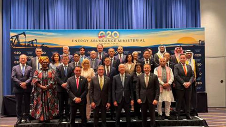 World News | India Highlights Energy Security, Clean Power and Emerging Tech at G20 Energy Meeting in Houston