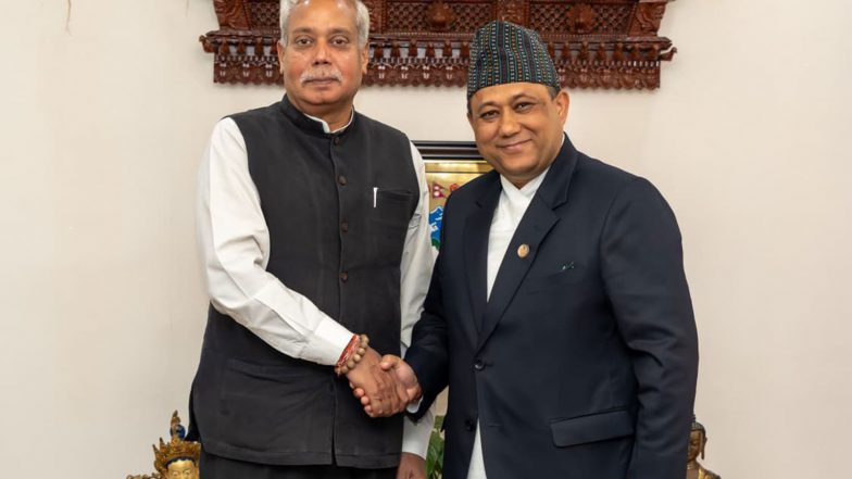 World News | Indian Envoy Naveen Srivastava Highlights Growing Nepal-India Relations in Farewell Meetings with FM, Foreign Secy