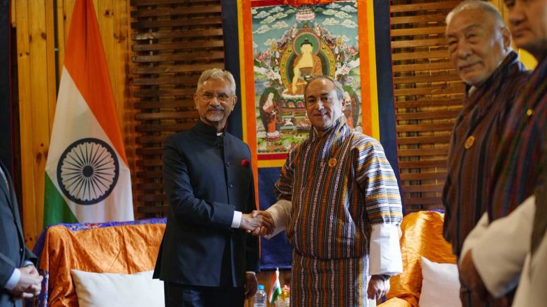 World News | Jaishankar holds Talks with Bhutanese Counterpart DN Dhungyel; Unveils Major Bilateral Development Projects