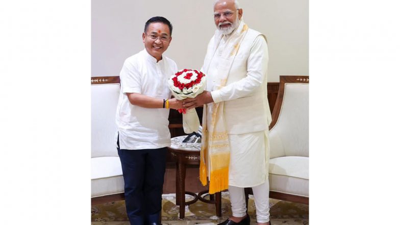 India News | Sikkim CM Greets PM Modi on 76th Birthday, Lauds Support for Northeast