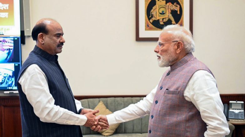 India News | Om Birla Extends Birthday Greetings to PM Modi, Praises His Contribution to Nation's Progress