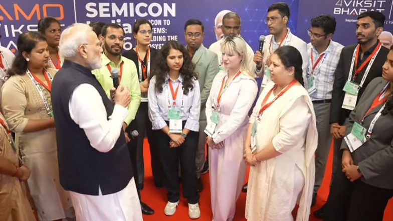 India News | PM Modi Visits SEMICON India 2026 Exhibition, Interacts with Participants