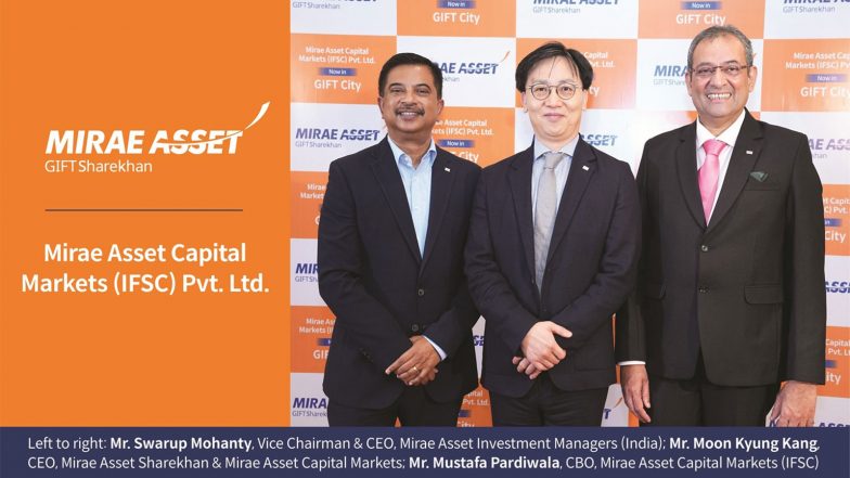 Business News | Mirae Asset Capital Markets (India) Marks Strategic Expansion into GIFT City with Launch of Mirae Asset GIFT Sharekhan