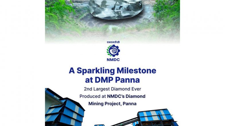 Business News | NMDC Recovers 27.29-carat Diamond at Its Panna Site, Second-largest Diamond Ever Produced by Company
