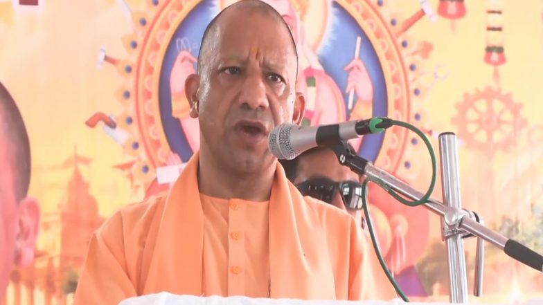 India News | CM Yogi Extends Birthday Wishes to PM Modi at Vishwakarma Puja in Gorakhpur