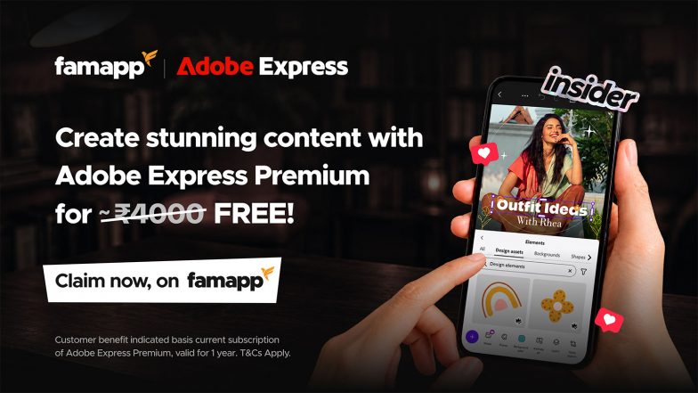 Business News |  Adobe Becomes First Brand Partner on FamApp's Fam Insider, Unlocking Free Adobe Express Premium for 20 Mn+ Users