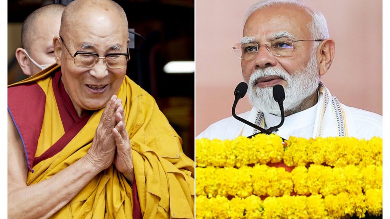 World News | Dalai Lama Extends Birthday Wishes to PM Modi, Lauds India's Contribution to Global Peace