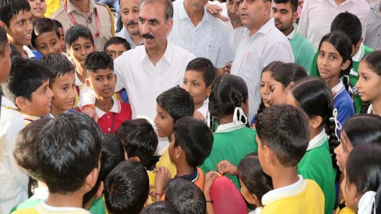 India News | Himachal CM Interacts with Students at GSSS Rail; Discusses Cleanliness, Education Reforms, Paper Leaks